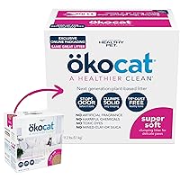 ökocat Super Soft Natural Wood Clumping Litter for Delicate Paws, Medium (Packaging May Vary)