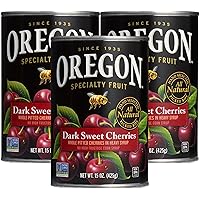 Oregon Specialty Fruit, Dark Sweet Cherries, Pitted, All-Natural,15 Ounce (Pack of 3)