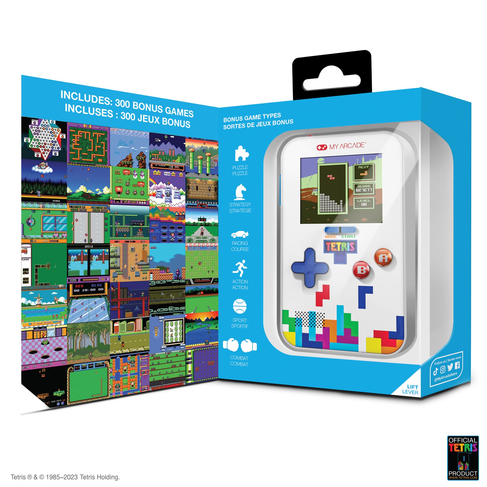 My Arcade Tetris Go Gamer : Video Game System with 301 Games
