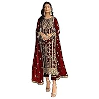 women's ready to wear embroidered plus size eid festival pakistani salwar kameez suit for women (1012)