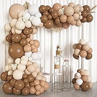 146Pcs Brown Balloons Garland Arch Kit, DIY 18