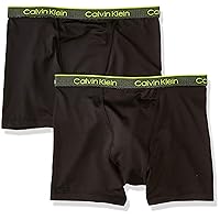 Calvin Klein Boys' Performance Boxer Brief Underwear, 2 Pack