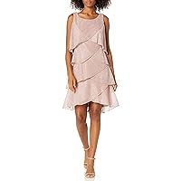 S.L. Fashions Women's Sleeveless Bodre Party Dress-Closeout