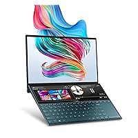 ASUS ZenBook Duo UX481 14” FHD NanoEdge Bezel Touch, Intel Core i7-10510U, 16GB RAM, 1TB PCIe SSD, GeForce MX250, Innovative ScreenPad Plus, Windows 10 Pro - UX481FL-XS74T, Celestial Blue