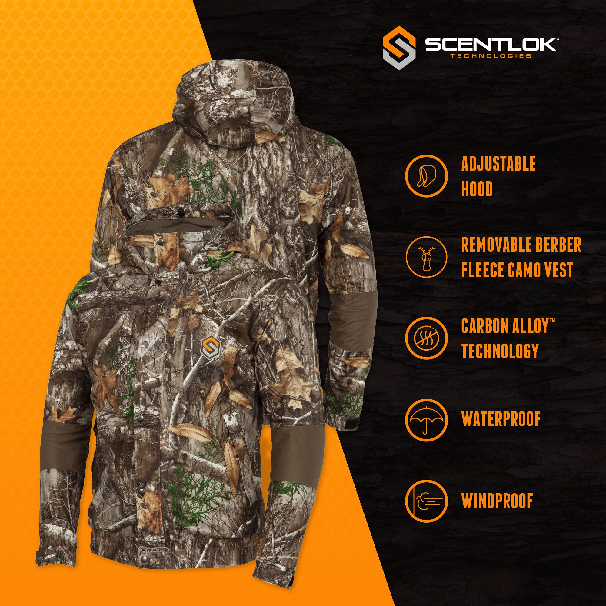 Scentlok Morphic 3-in-1 Waterproof Jacket - Hunting Clothes for Men