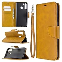 Ultra Slim Case Case for Samsung Galaxy A21 Multifunctional Wallet Mobile Phone Leather Case Premium Solid Color PU Leather Case,Credit Card Holder Kickstand Function Folding Case Phone Back Cover