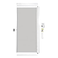 NovaScreen - Retractable Screen Patio Door | Durable & Strong, PVC & Aluminium Components, for 5 & 6 Foot Width Standard Sliding Patio Door | Hardware & Mesh, Easy to Install, (White)