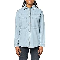 Royalty For Me womens Ymi Jeans Women’s Oversized Shacket With Front Patch Pockets
