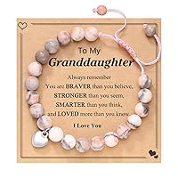 UPROMI To My Daughter/Granddaughter/Niece Bracelet, Birthday Back to School Christmas Gifts for Girls