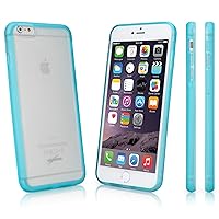 iPhone 6s Plus Case, BoxWave [Unicolor Case] Hard Shell Case with Bumper Edges for iPhone 6 Plus / 6s Plus (Frosted Blue)