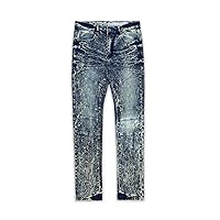 Men's Slim Fit Stretch Jeans, Breathable Lightweight Soft On Skin, Tapered Jean Pants Casual Wear