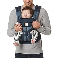 Ergobaby Omni 360 All-Position Baby Carrier for Newborn to Toddler with Lumbar Support & Cool Air Mesh (7-45 Lb), Tones of Blue