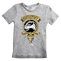 Harry Potter Childrens/Kids Comic Style Hufflepuff T-Shirt (9-11 Years) (Gray Heather)