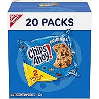 CHIPS AHOY! Original Chocolate Chip Cookies, 20 Snack Packs (2 Cookies Per Pack)