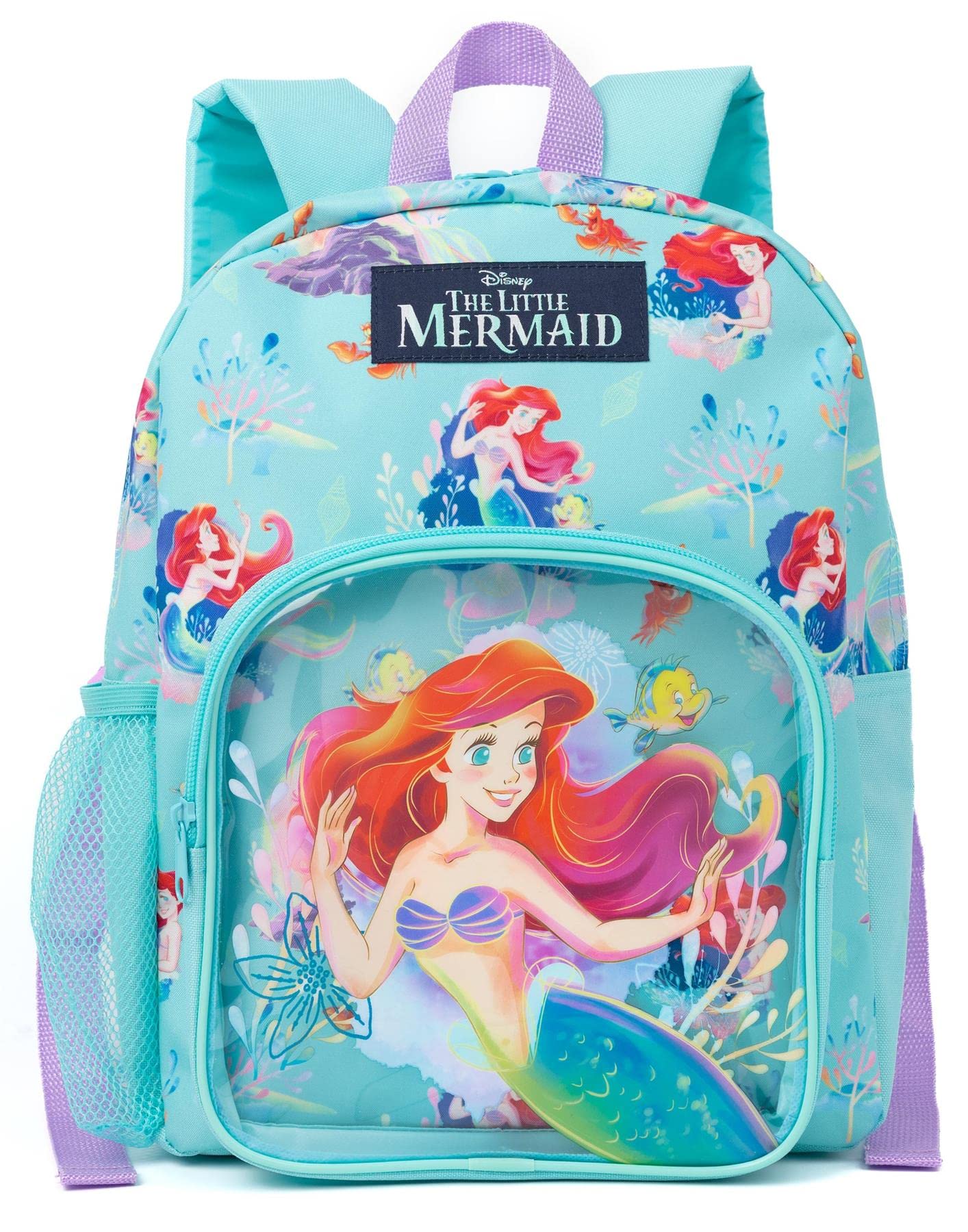 Disney The Little Mermaid Backpack Kids | Girls Ariel Sea Character Blue Rucksack | Luggage Sports School Bag Adjustable Straps | Princess Merchandise Gifts