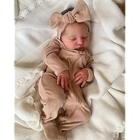 Zero Pam Real Life Reborn Baby Dolls 19 Inches Realistic Newborn Baby Girl Life Like Baby Dolls That Look Real Soft Silicone Baby Dolls Toy for Kids Age 3+