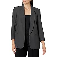 Jones New York Women's Notched Collar Jacket W/Rolled Sleeves