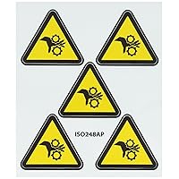 NMC ISO248AP Gear Entanglement Hazard ISO Label with Graphic, 2