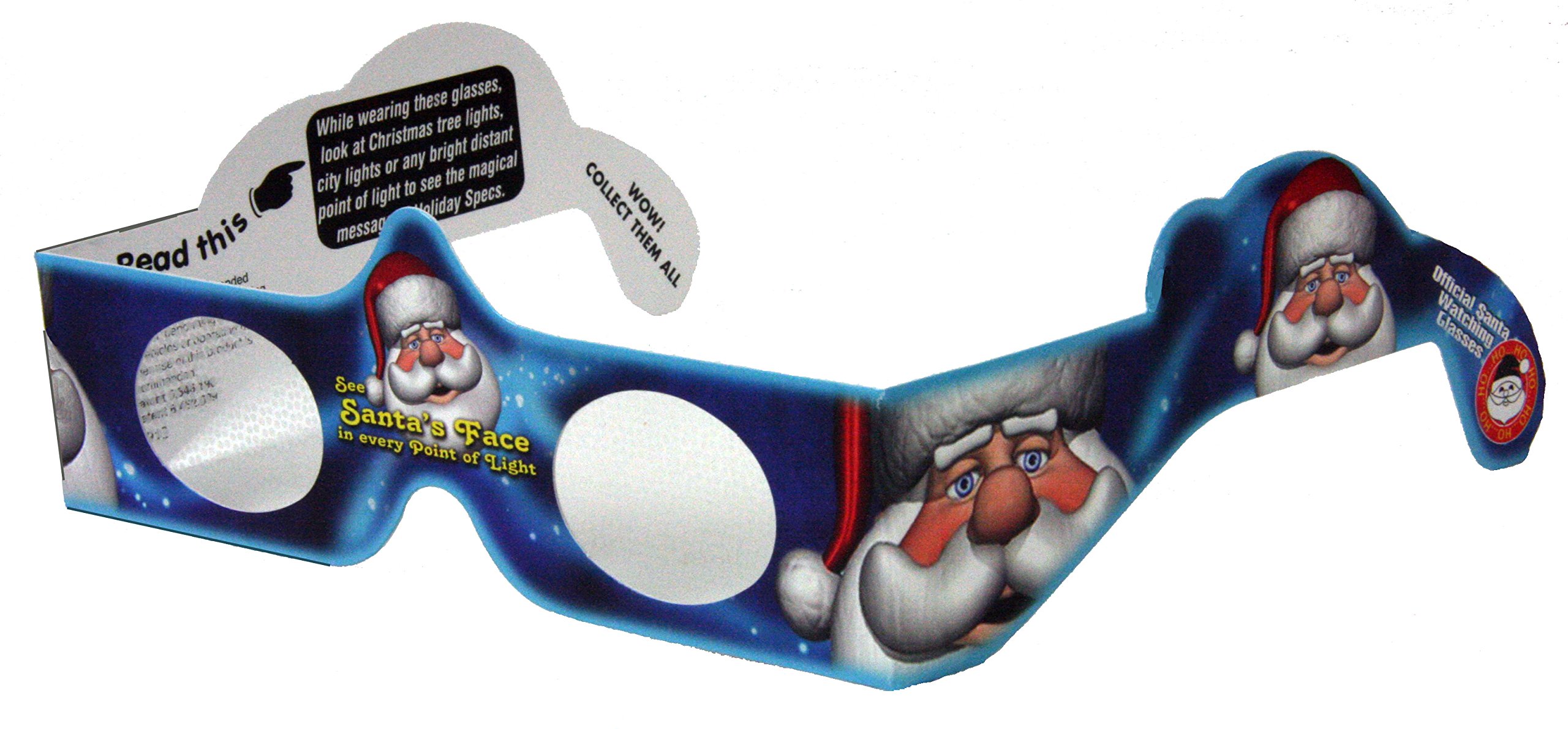 3D Christmas Glasses - 10 Pack Holiday Specs - Hologram Holiday Images