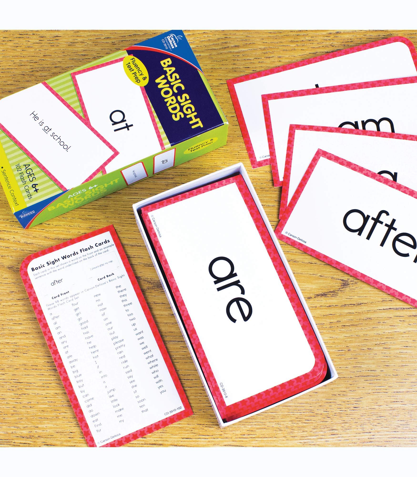 Carson Dellosa Sight Words Flash Cards Kindergarten, 1st, 2nd Grade for Kids Ages 6+, Phonics Flash Cards, Dolch and Fry High Frequency Sight Words