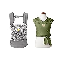 LÍLLÉbaby Complete Airflow Ergonomic 6-in-1 Baby Carrier Newborn to Toddler - with Lumbar Support and Dragonfly Wrap Ergonomic Baby Wrap Carrier Bundle for Newborns & Infants