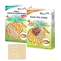 Organic Baby Cereal Bundle by MODOVIK. Include Fleur Alpine Organic Oatmeal Corn Cereal and Tri-Grain Blend Baby Cereal (16.7 Oz each Box) Plus a Shopping List. Gluten-Free Oat & Multigrain Mix Baby Food for Babies 5+ Months.