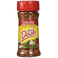 Mrs. Dash Extra Spicy(2.5oz), Southwest Chipotle(2.5oz), Garlic & Herb (2.5oz) and Fiesta Lime (2.4oz) Salt-Free Seasoning (Bundle)