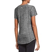 BALEAF Women's Athletic Shirt Workout Top Running Yoga Lightweight Quick-Drying Short Sleeve Crew Neck T-Shirt, black, M