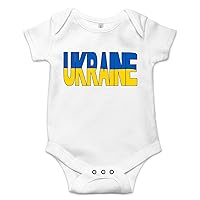 Ukraine Cute Baby One Piece Onesie Newborn Infant Flag Bodysuit Romper