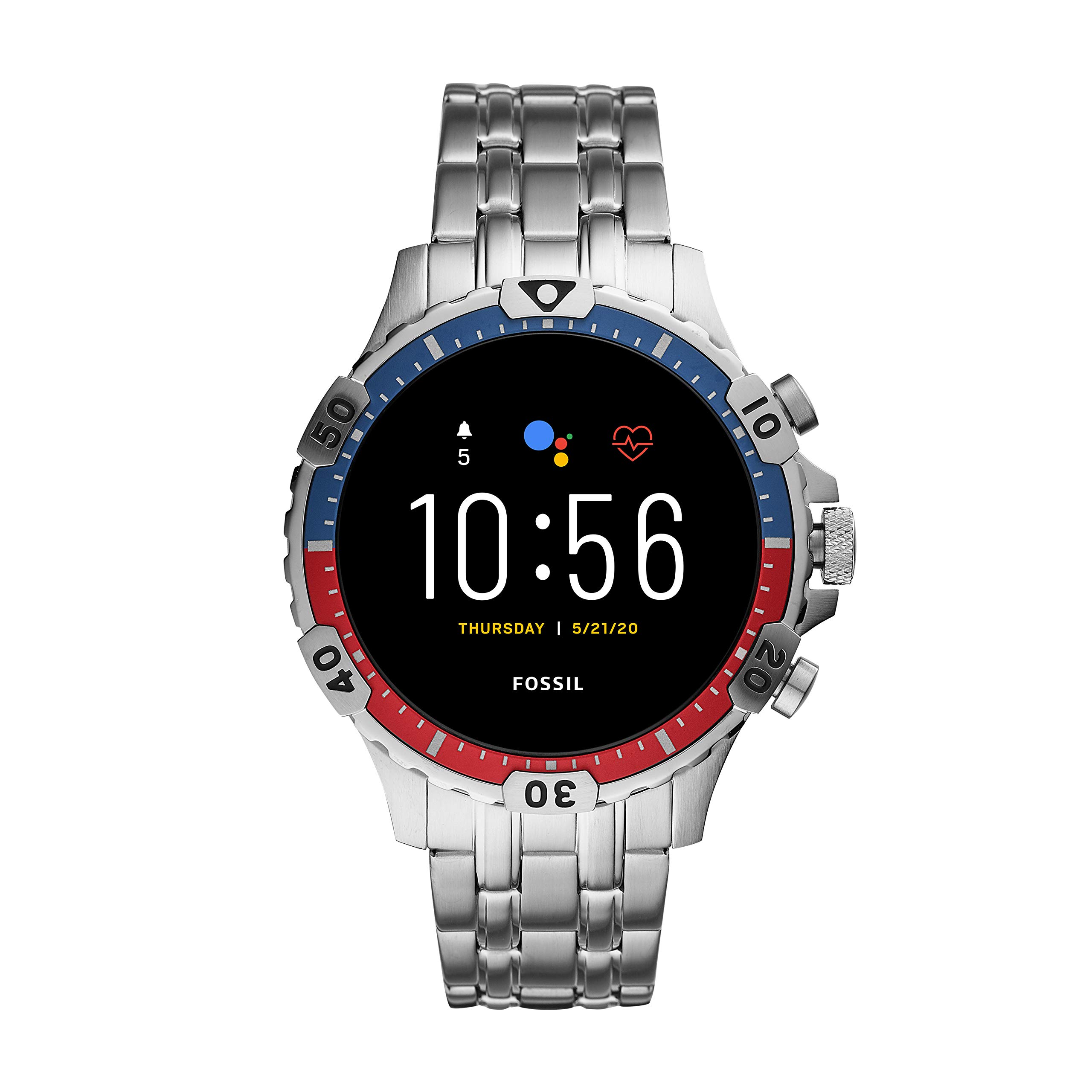Mua Fossil Men's Gen 5 Garrett Stainless Steel Touchscreen Smartwatch with  Speaker, Heart Rate, GPS, Contactless Payments, and Smartphone  Notifications trên Amazon Mỹ chính hãng 2023 | Fado