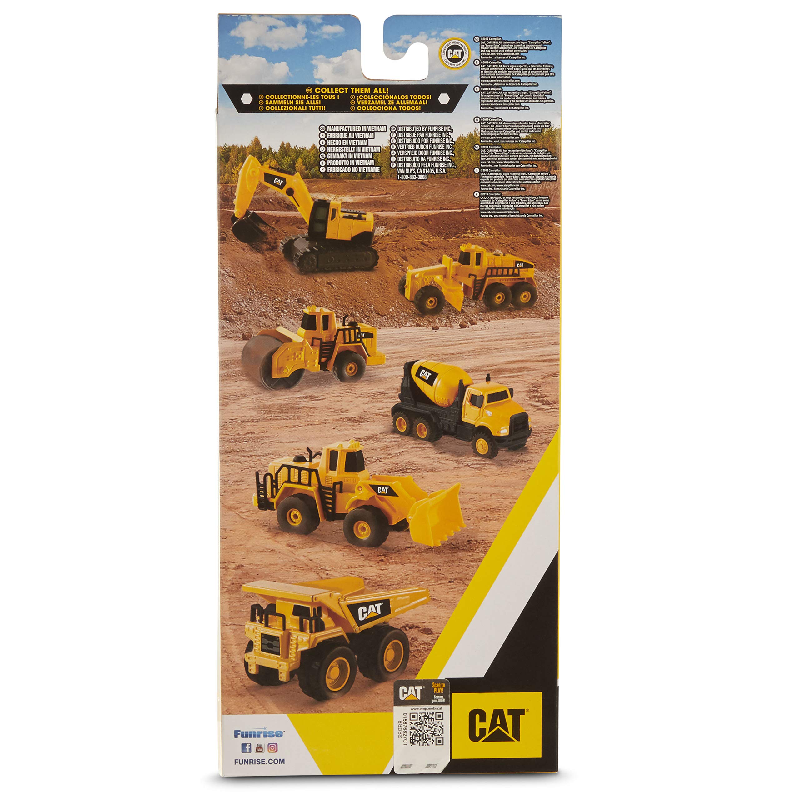 CatToysOfficial CAT Construction Die Cast Metal 3 Pack Vehicles - Dump Truck/Cement Mixer/Grader for Ages 3+