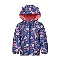 LONDON FOG Baby Girl's Toddler Midweight Hooded Jacket with Ears, Soft Fleece Lined