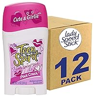Teen Spirit,Lady Speed Stick Pink Crush Antiperspirant Deodorant Stick, 1.4 Oz (12 Pack)