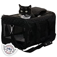 Original Deluxe Travel Pet Carrier, Airline Approved - Black Lattice, Large