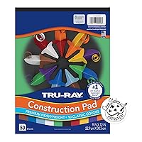 Tru-Ray® Heavyweight Construction Paper Pad, 10 Assorted Colors, 9