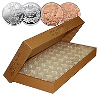 250 Direct Fit Airtight 39mm Coin Capsules for 1oz SILVER ROUND or COPPER ROUNDS