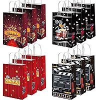 12 Pieces Movie Night Party Bags Now Showing Party Favor Gift Bags Movie Theater Party Treat Bags Movie Candy Goodie Bags for for Baby Shower Kids Birthday Party Decorations Supplies 8.34 x 3.2 x 4.7