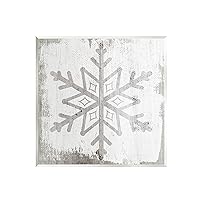Rustic Winter Snowflake Shape Wood Wall Art, Design by Lil' Rue