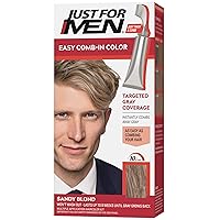 Easy Comb-In Color Mens Hair Dye, Easy No Mix Application with Comb Applicator - Sandy Blond, A-10, Pack of 1