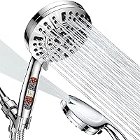 Filtered Shower Head with Handheld, 8 spray Mode Shower Head Filter for Hard Water, High Pressure Shower Heads