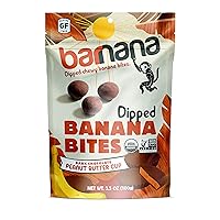 Barnana Organic Chewy Banana Bites, Peanut Butter Cup, 3.5 Ounce (Pack of 12)