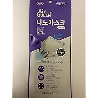 [Pack of 10] [Air Queen] 3-Layers Nano-Filter Face Safety Mask for Adult [Individually Packaged] [Made in Korea]