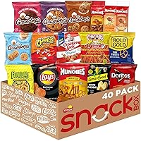 Frito Lay Ultimate Snack Care Package, Variety Assortment of Chips, Cookies, Crackers & More, (Pack of 40)