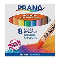 Prang Crayons, Assorted Colors, Large Size, 8 Count