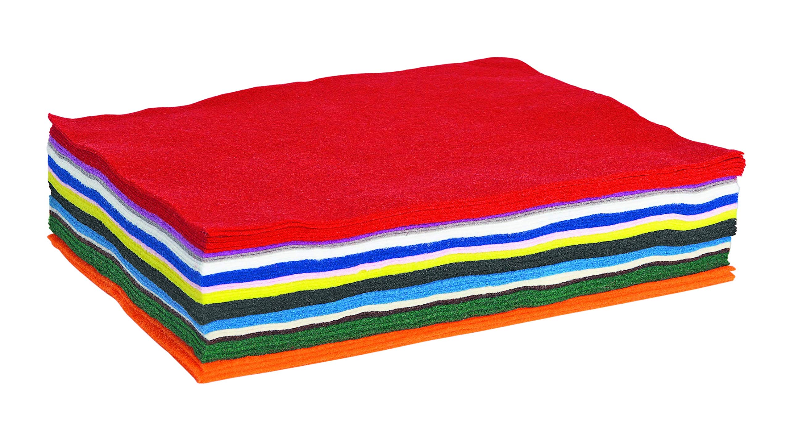 Colorations 100% Polyester Felt Sheets 9 inches x 12 inches, 13 colors, 1mm Thick, 50 Sheet Pack for Sewing and DIY Arts & Crafts Projects