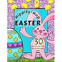 Hippity-Hop Easter - ALL COLOR Activities for Elementary School Kids -PRINT from pdfs: Be on the Bunny hunt through mazes, puzzles, scavenger hunt, color-by-number, symmetry drawings, and more.