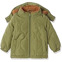 Unisex Kids and Toddlers' Recycled Polyester Sherpa Lined Quilted Jacket (Previously Amazon Aware)
