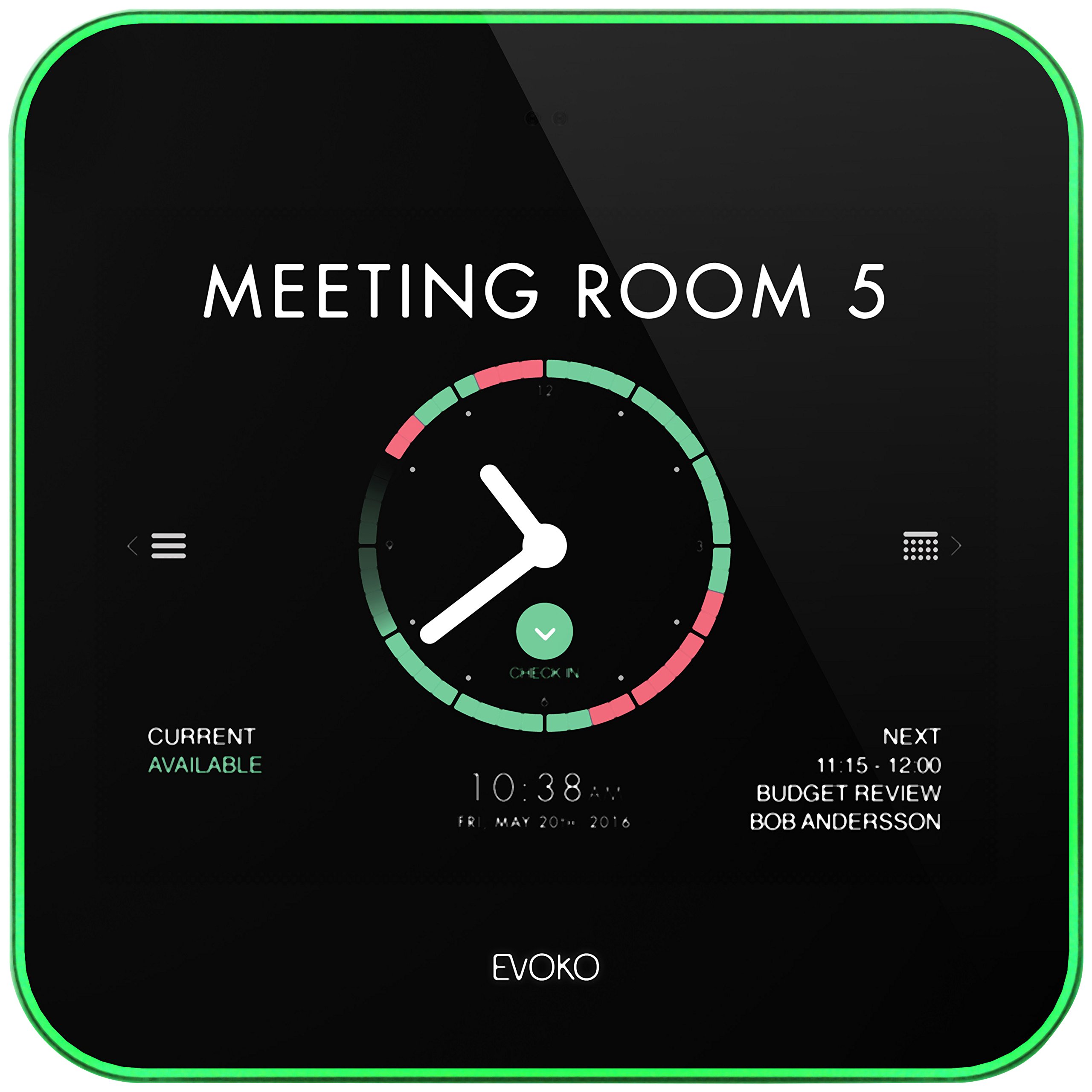 Evoko ERM2001 LISO Space Booking System Digital Door Sign, White