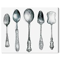 The Oliver Gal Artist Co. Kitchen Food Wall Art Canvas Prints 'Vintage Spoon Collection' Home Décor, 36