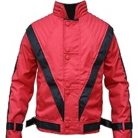 Cordura/Parachute Jacket - MJ Thriller Jacket - Red Color